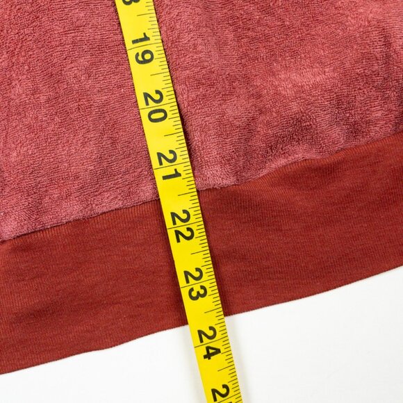 Vintage 50s Terry Cloth Polo Shirt Men's Fits Small Red White Piped Resortwear - Picture 9 of 15